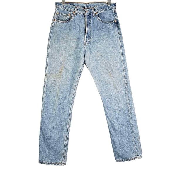 VTG 90's Levi's XX 501 Button Fly Jeans Woman's Size 31X30 Made in USA Flaw - Picture 2 of 12